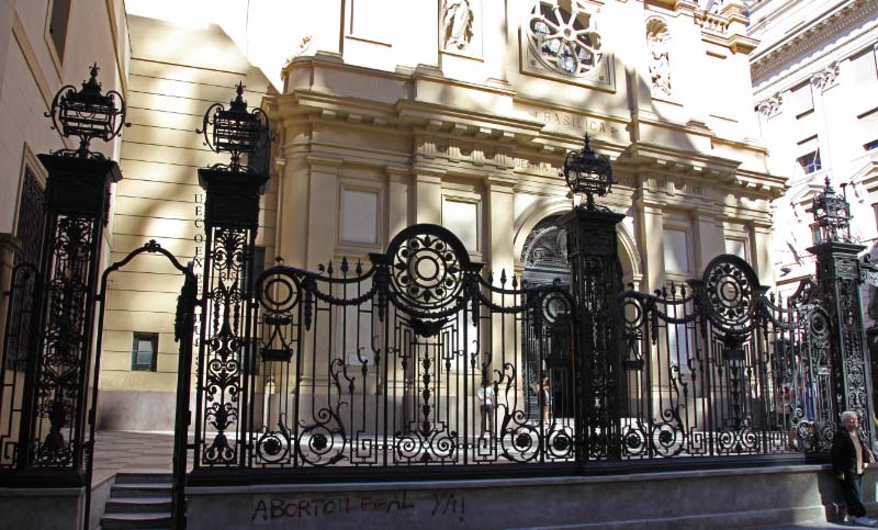 Basilica in Buenos Aires in Argentina and directly in Jorge Bergoglio's neighborhood