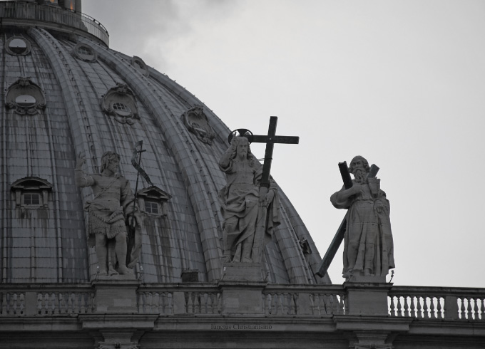 The domed cupola of Saint Peters Basilica